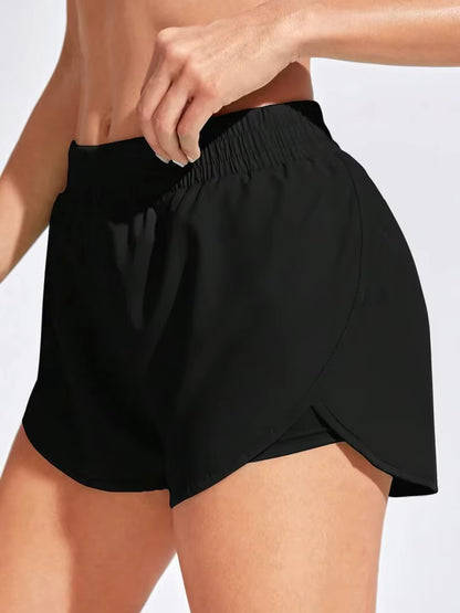 Women Sport Double Layered Shorts