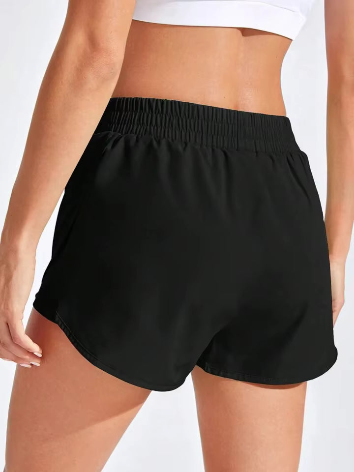 Women Sport Double Layered Shorts